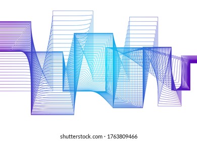 Elemento de onda abstracta para el diseño. Ecualizador de pista de frecuencia digital. Fondo artístico estilizado. Vector
