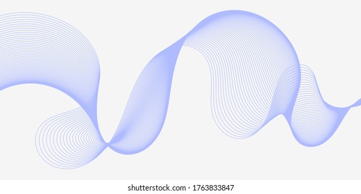 Abstract wave element for design. Digital frequency track equalizer. Stylized line art background. Vector