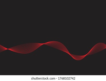 Abstract wave element for design. Digital frequency track equalizer. Stylized line art background.business background lines wave abstract stripe design Geometric abstract composition. black and red.