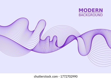 Elemento de onda abstracta para el diseño. Ecualizador de pista de frecuencia digital. Fondo artístico estilizado. Vector
