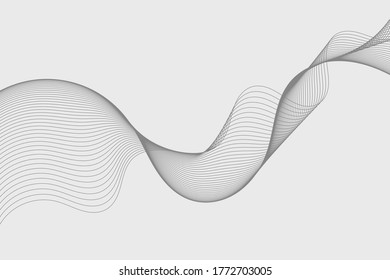 Abstract wave element for design. Digital frequency track equalizer. Stylized line art background. Vector