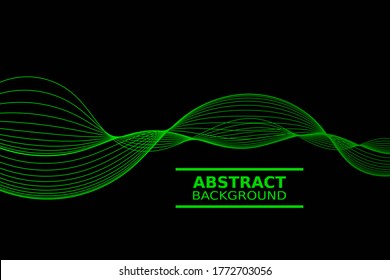 Abstract wave element for design. Digital frequency track equalizer. Stylized line art background. Vector