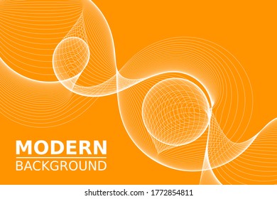Abstract wave element for design. Digital frequency track equalizer. Stylized line art background. Vector