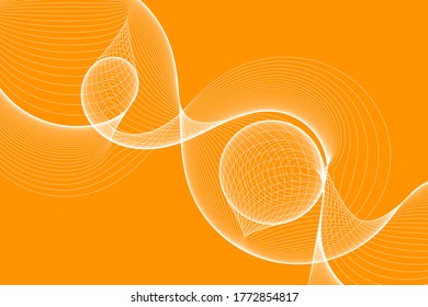Abstract wave element for design. Digital frequency track equalizer. Stylized line art background. Vector