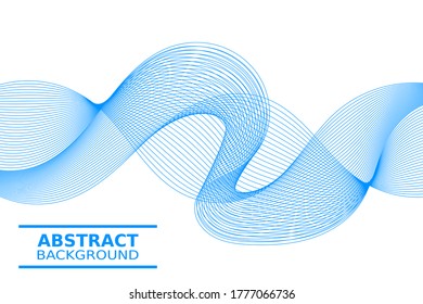 Abstract wave element for design. Digital frequency track equalizer. Stylized line art background. Vector