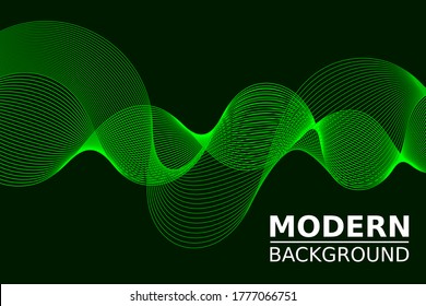 Elemento de onda abstracta para el diseño. Ecualizador de pista de frecuencia digital. Fondo artístico estilizado. Vector