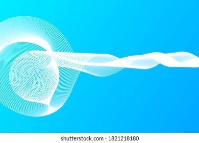 Abstract wave element for design. Digital frequency track equalizer. Stylized line art background. Vector illustration