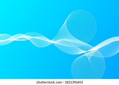 Abstract wave element for design. Digital frequency track equalizer. Stylized line art background. Vector illustration