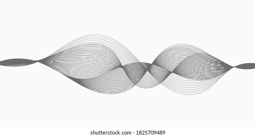 Abstract wave element for design. Digital frequency track equalizer. Stylized line art background. Vector	
