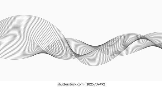 Abstract wave element for design. Digital frequency track equalizer. Stylized line art background. Vector	