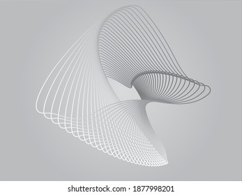 Abstract wave element for design. Digital frequency track equalizer. Stylized line art background. illustration. Wave with lines created using blend tool. Curved wavy line, smooth stripe.