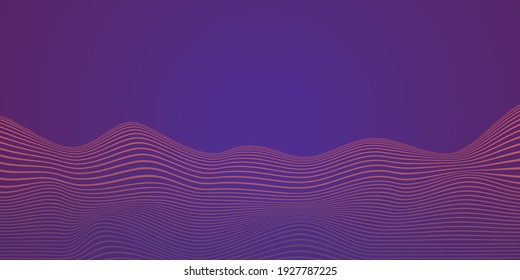 Elemento de onda abstracta para el diseño. Ecualizador de pista de frecuencia digital. Fondo artístico de líneas elegantes. Vector