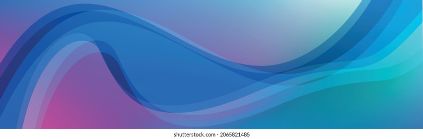 Abstract wave element for design. Digital frequency equalizer. Stylized panoramic line art web background - Vector illustration
