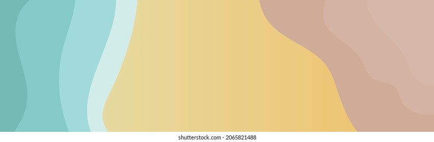 Abstract wave element for design. Digital frequency equalizer. Stylized panoramic line art web background - Vector illustration