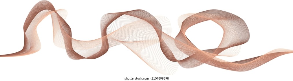 Abstract wave element for design. Digital frequency track equalizer. Stylized abstract wave lines background. Vector illustration. Curved wavy line, smooth stripe.