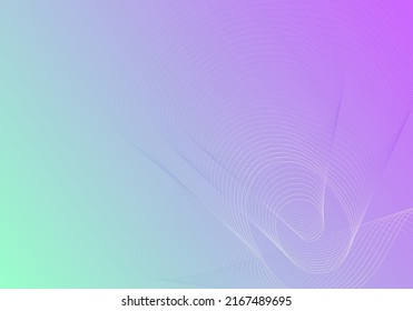 Abstract wave element for design. Digital frequency track equalizer. Stylized line art background. Colorful shiny wave with lines created using blend tool. Curved wavy line, smooth stripe Vector