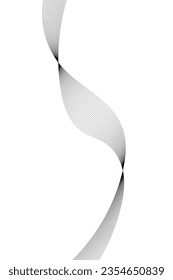 Abstraktes Wellenelement für Design. Digital Frequency Track Equalizer. Stilvoller Kunsthintergrund. Vektorgrafik. Mit dem Überblendwerkzeug werden Linien erzeugt. Vertikale Flügellinie, glatter Streifen.