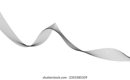 Abstract wave element for design. Digital frequency track equalizer. Stylized line art background. Vector illustration. Wave with lines created using blend tool. 