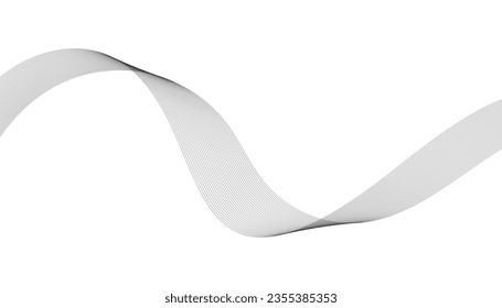 Abstraktes Wellenelement für Design. Digital Frequency Track Equalizer. Stilvoller Kunsthintergrund. Vektorgrafik. Mit dem Überblendwerkzeug werden Linien erzeugt. 