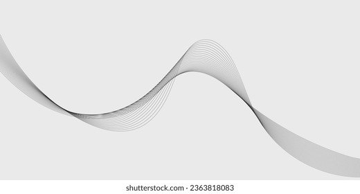 Abstract wave element for design. Digital frequency track equalizer. Stylized line art background. Vector illustration of smoky waves background