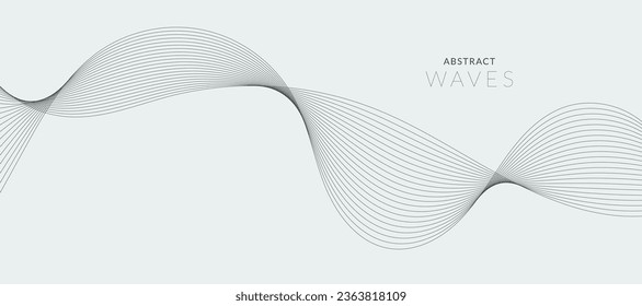 Abstract wave element for design. Digital frequency track equalizer. Stylized line art background. Vector illustration of smoky waves background