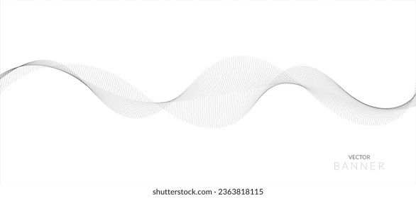 Abstract wave element for design. Digital frequency track equalizer. Stylized line art background. Vector illustration of smoky waves background
