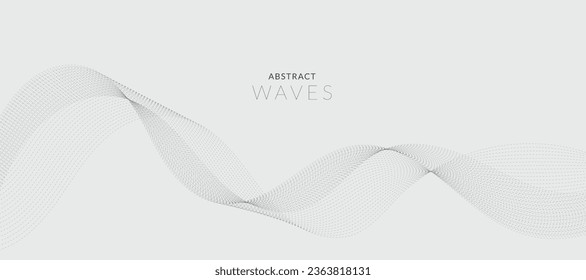 Abstract wave element for design. Digital frequency track equalizer. Stylized line art background. Vector illustration of smoky waves background