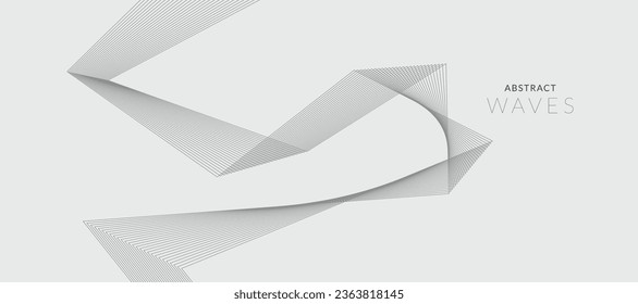 Abstract wave element for design. Digital frequency track equalizer. Stylized line art background. Vector illustration of smoky waves background