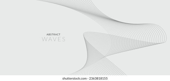 Abstract wave element for design. Digital frequency track equalizer. Stylized line art background. Vector illustration of smoky waves background