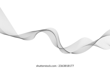 Abstract wave element for design. Digital frequency track equalizer. Stylized line art background. Vector illustration of smoky waves background