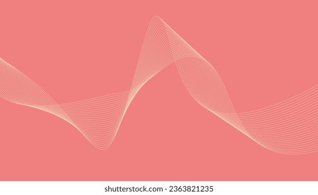 Abstract wave element for design. Digital frequency track equalizer. Stylized line art background. Vector illustration of pink waves background