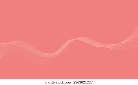 Abstract wave element for design. Digital frequency track equalizer. Stylized line art background. Vector illustration of pink waves background
