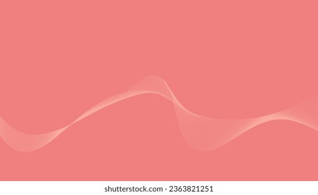 Abstract wave element for design. Digital frequency track equalizer. Stylized line art background. Vector illustration of pink waves background