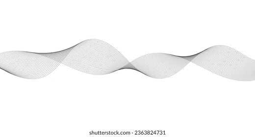Abstract wave element for design. Digital frequency track equalizer. Stylized line art background. Vector illustration of smoky waves background