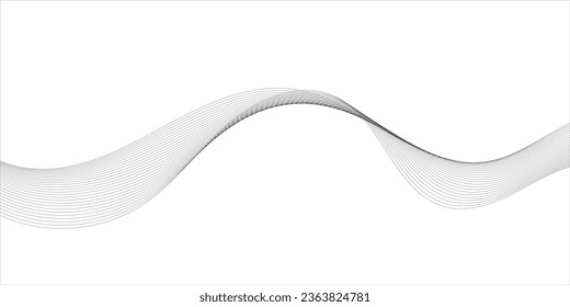 Abstract wave element for design. Digital frequency track equalizer. Stylized line art background. Vector illustration of smoky waves background