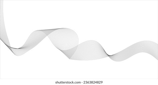 Abstract wave element for design. Digital frequency track equalizer. Stylized line art background. Vector illustration of smoky waves background