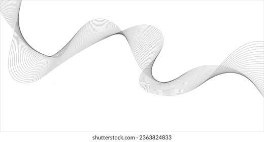 Abstract wave element for design. Digital frequency track equalizer. Stylized line art background. Vector illustration of smoky waves background