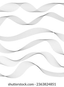 Abstract wave element for design. Digital frequency track equalizer. Stylized line art background. Vector illustration of smoky waves background