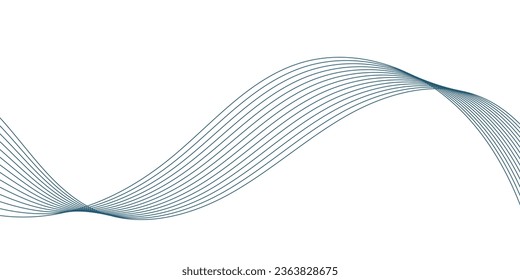 Elemento de onda abstracta para el diseño. Ecualizador de pista de frecuencia digital. Fondo artístico estilizado. Ilustración vectorial del fondo de ondas ahumadas