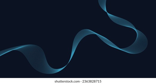 Elemento de onda abstracta para el diseño. Ecualizador de pista de frecuencia digital. Fondo artístico estilizado. Ilustración vectorial del fondo de ondas ahumadas