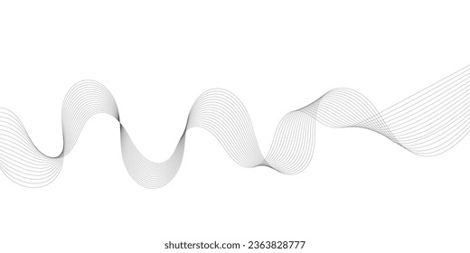 Abstract wave element for design. Digital frequency track equalizer. Stylized line art background. Vector illustration of smoky waves background