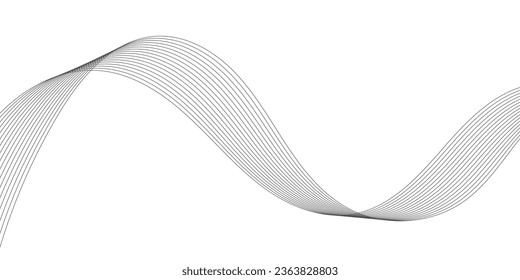 Abstract wave element for design. Digital frequency track equalizer. Stylized line art background. Vector illustration of smoky waves background