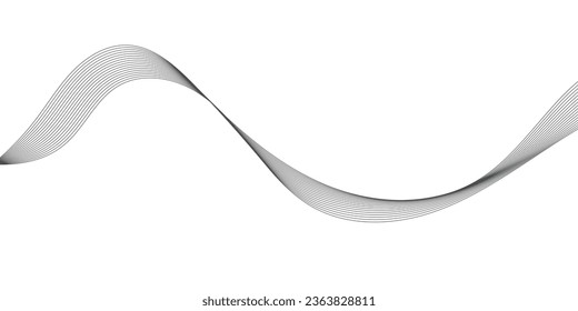 Abstract wave element for design. Digital frequency track equalizer. Stylized line art background. Vector illustration of smoky waves background