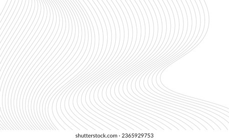 Abstract wave element for design. Digital frequency track equalizer. Stylized line art background. Vector illustration. Wave with lines created using blend.