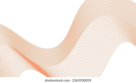 Abstract wave element for design. Digital frequency track equalizer. Stylized line art background. Vector illustration. Wave with lines created using blend.