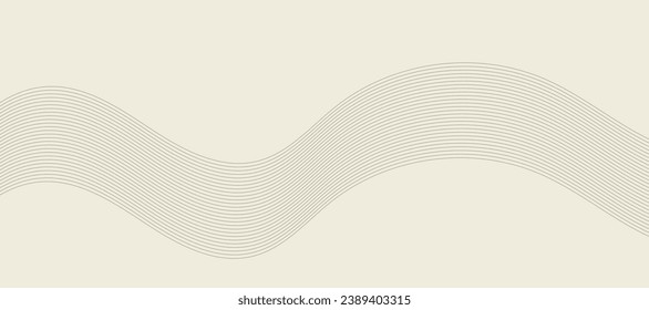 Abstract wave element for design. Digital frequency track equalizer. Stylized line art background. Vector illustration. Wave with lines created using the blend tool. Curved wavy line, smooth stripe.