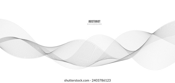 Abstract wave element for design. Digital frequency track equalizer. Stylized line art background. Vector illustration.