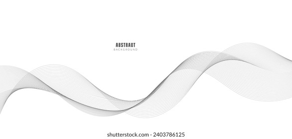 Abstract wave element for design. Digital frequency track equalizer. Stylized line art background. Vector illustration.