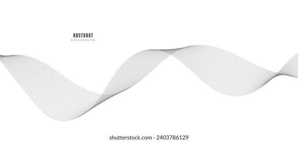 Abstract wave element for design. Digital frequency track equalizer. Stylized line art background. Vector illustration.