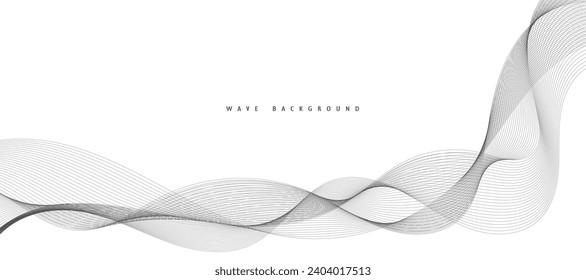 Abstract wave element for design. Digital frequency track equalizer. Stylized line art background. Vector illustration.